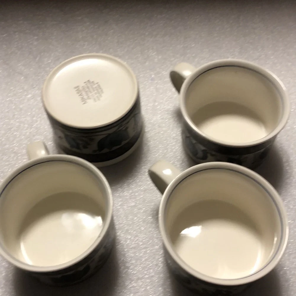 Mikasa Intaglio Arabella Cups Mugs - Set of 4 Cups - Picture 4 of 11